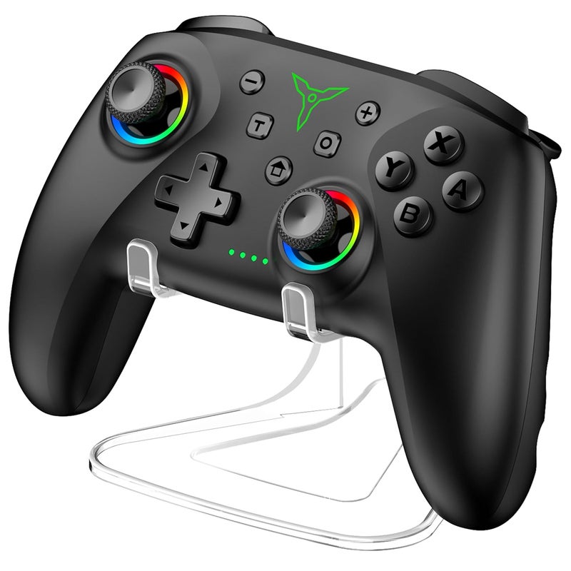 AIfasterfly Store PC Controller with Holder, Wireless Bluetooth Controller, 1000mAh Battery, with Hall Effect Joysticks & Triggers, No Dead Zone, No Stick Drift, Controller for PC, Switch, iOS and Android - Image 1